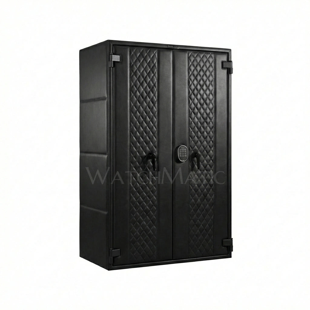 Sovereign™ Leather Vault – Dual Door Watch Safe Cabinet