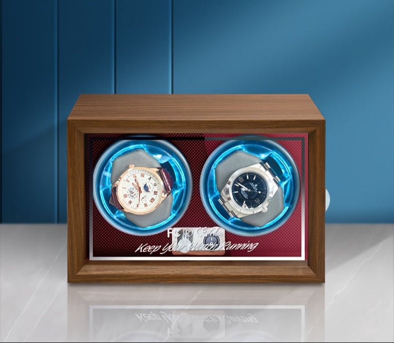 Luno Wooden Double Watch Winder - WatchMatic