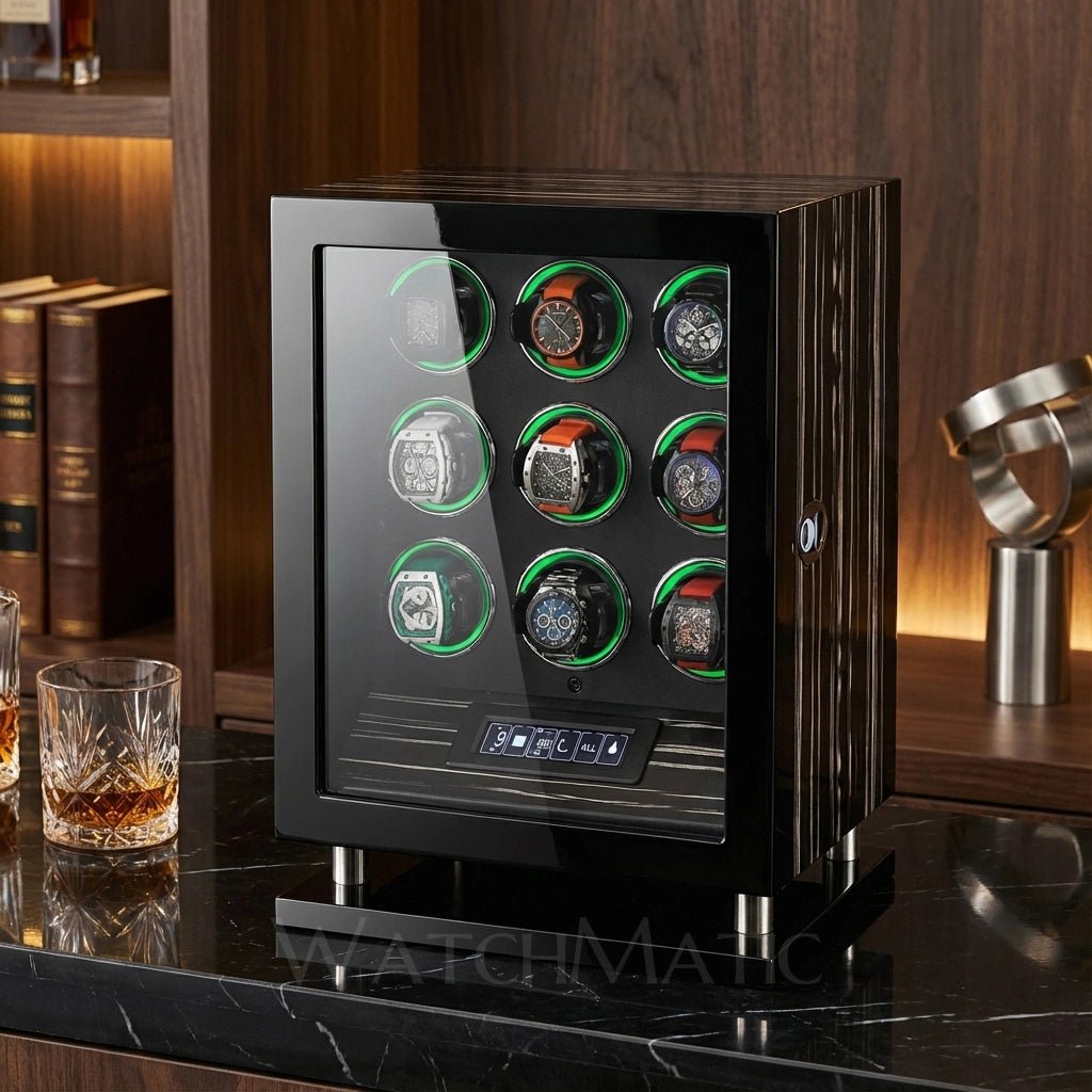 WATCHMATIC Zento 9 - Slot Watch Winder Cabinet 14:1736304-Plus - WatchMatic